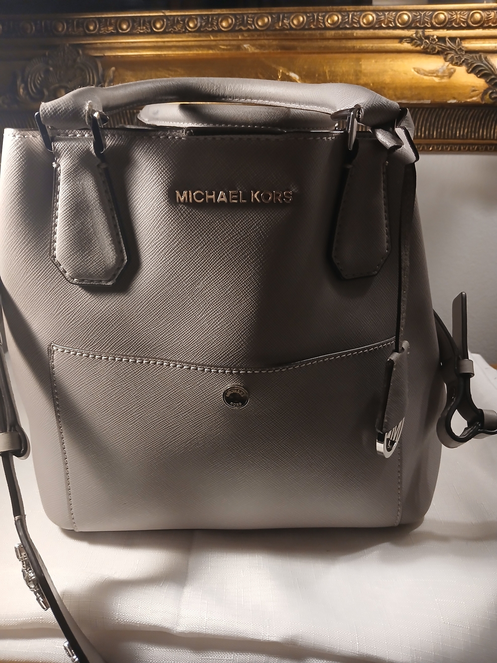 Michael Kors Gray Saffiano Leather Tote
